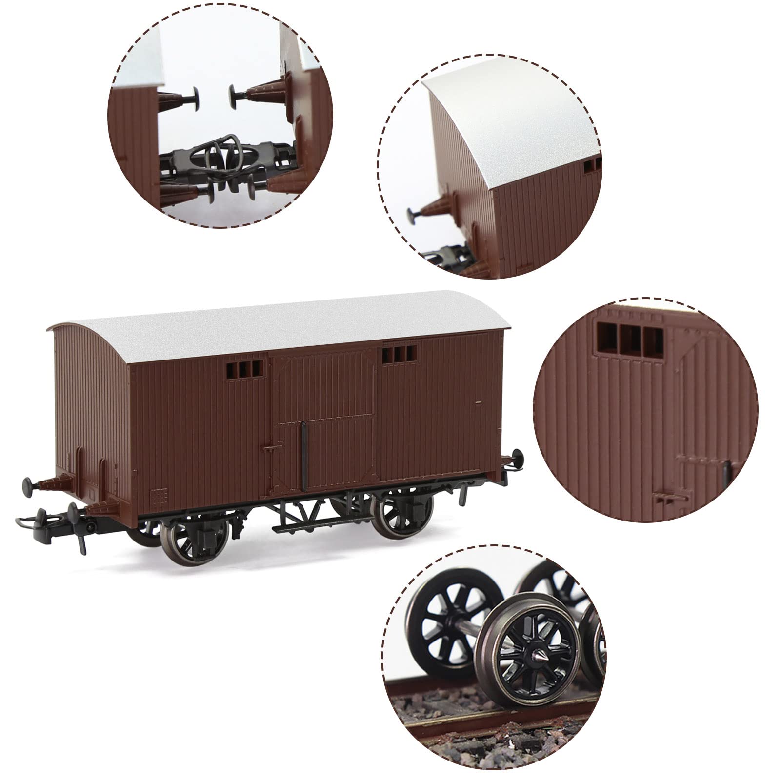 Evemodel 2 Wagons Marchandises H0 1:87 – Modèle Ferroviaire Vert, Pour Voie H0, Décor Et Collection
