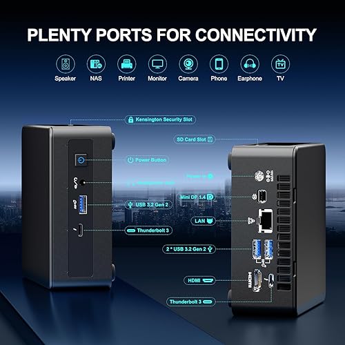 Miniatura 4 de Intel NUC 11 NUC11PAHi7 32GB DDR4 RAM, 1TB SSD, Win 11 Pro Mini PC, procesador Core i7-1165G7 12M caché, hasta 4.7 GHz Mini computadora de