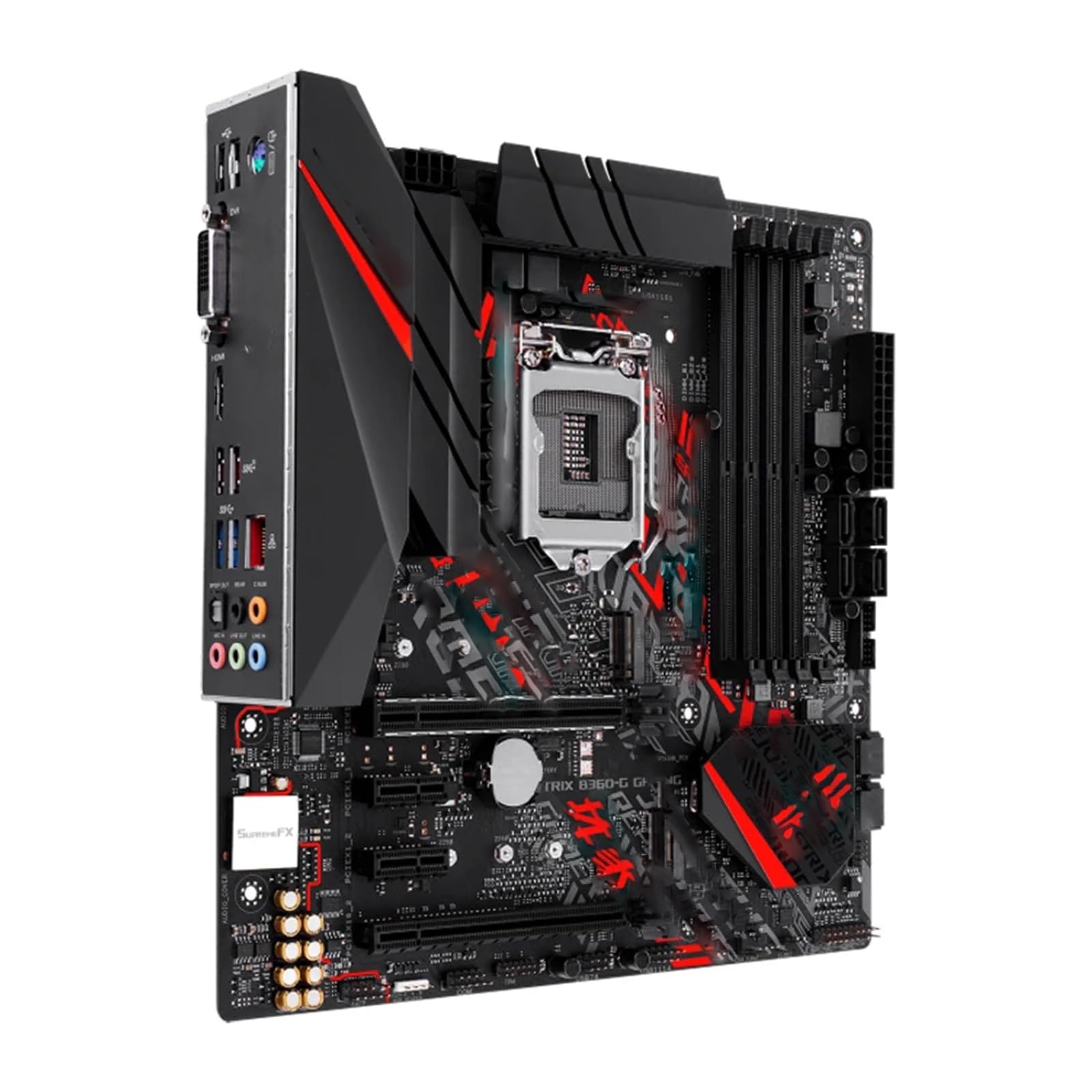 Carte mère Carte mère Fit for ASUS ROG Strix B360-G Gaming Compatible avec Les connecteurs LED RGB Aura Sync, Double M.2 SATA 6 Gbit/s, HDMI et DVI