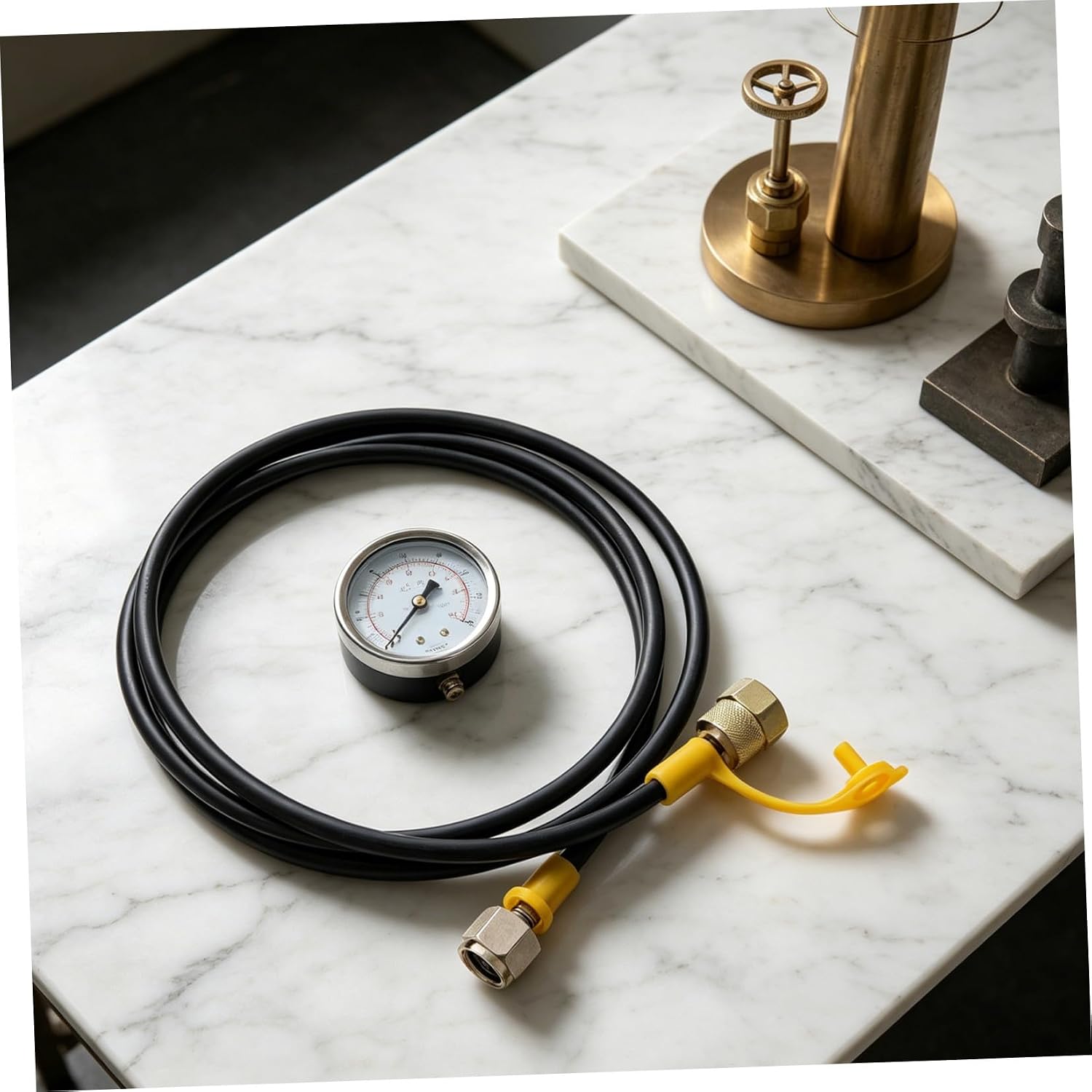 Hydraulic Pressure Gauge Hose 1.6m Flexible Wear-resistant Hydraulic Hose Pipe G1/4 Female Thread for Industrial Pressure Testing and System Monitoring