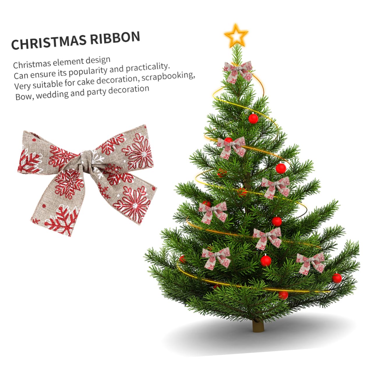 Angoily 3 Rollos Cinta Decorativa Navideña con Diseño de de Metros para Envolver Regalos Manualidades y Decoración de Árbol de Navidad