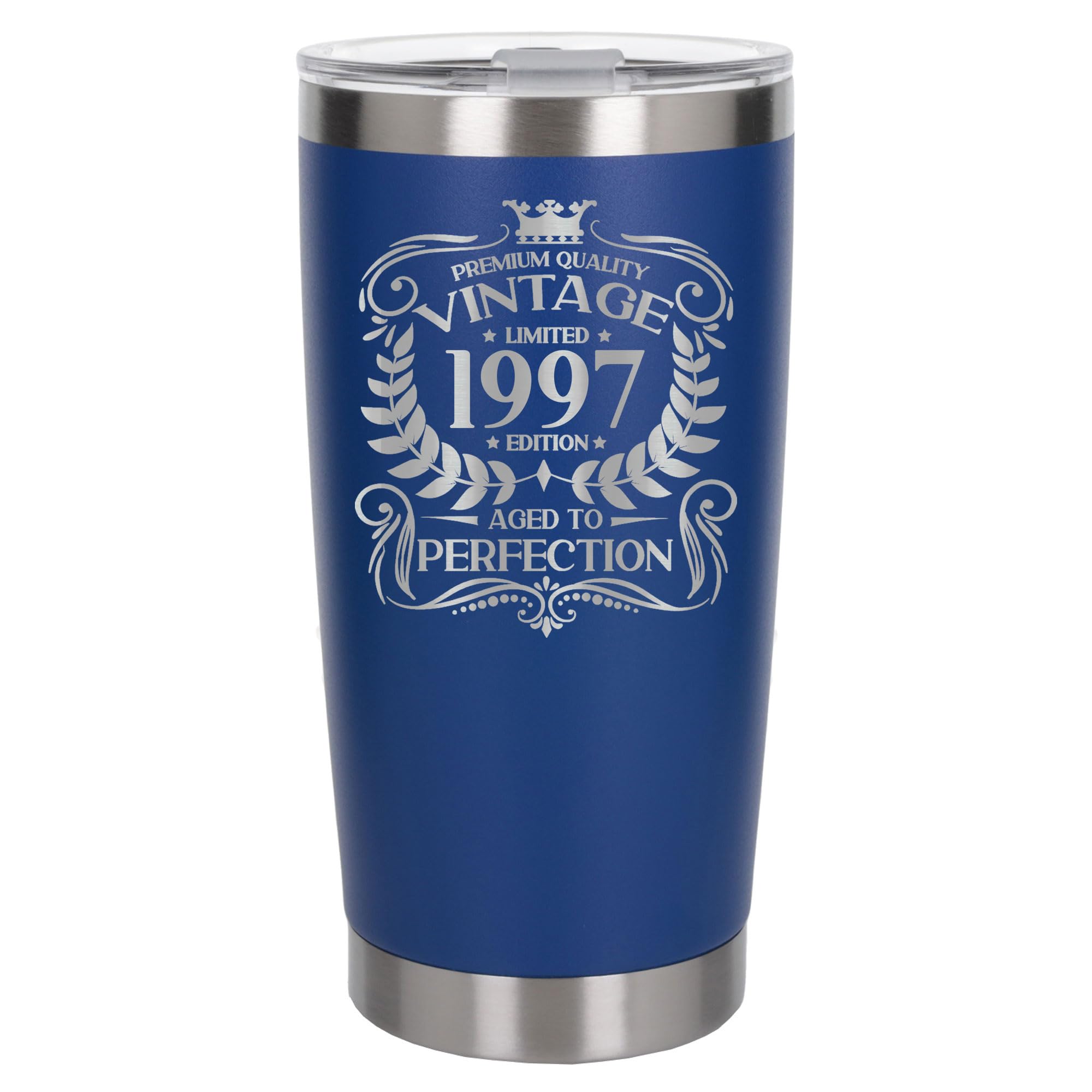 Always Looking Good 29th Birthday Gift Vintage 1997 Aged to Perfection Engraved Insulated Travel Mug Present for 29 Year Old Dark Blue Thermal Coffee Flask Travel Mugs with Lids