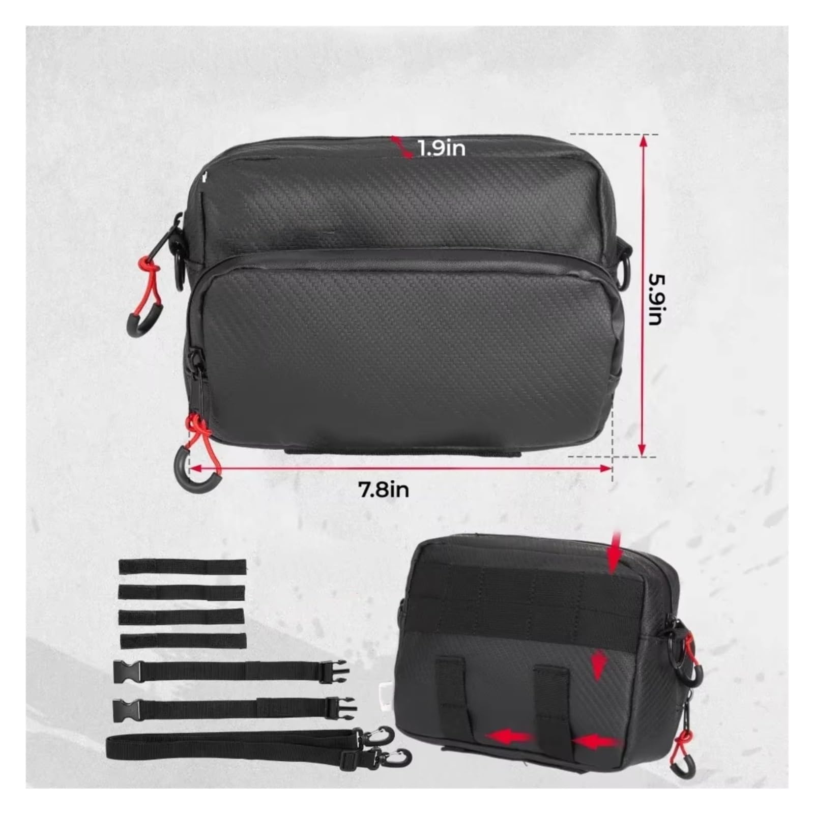 Compatibile Con Sportster Per Cruiser Per Dyna ATV Borsa Da Manubrio Moto Sissy Bar Accessori Attrezzi Forcella Anteriore Sacche Moto