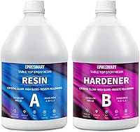 Vista 1 de Kit de resina epoxi de 1 galón, resina epoxi transparente de alto brillo, resina de arte libre de burbujas 11 fácil de mezclar para revestimiento