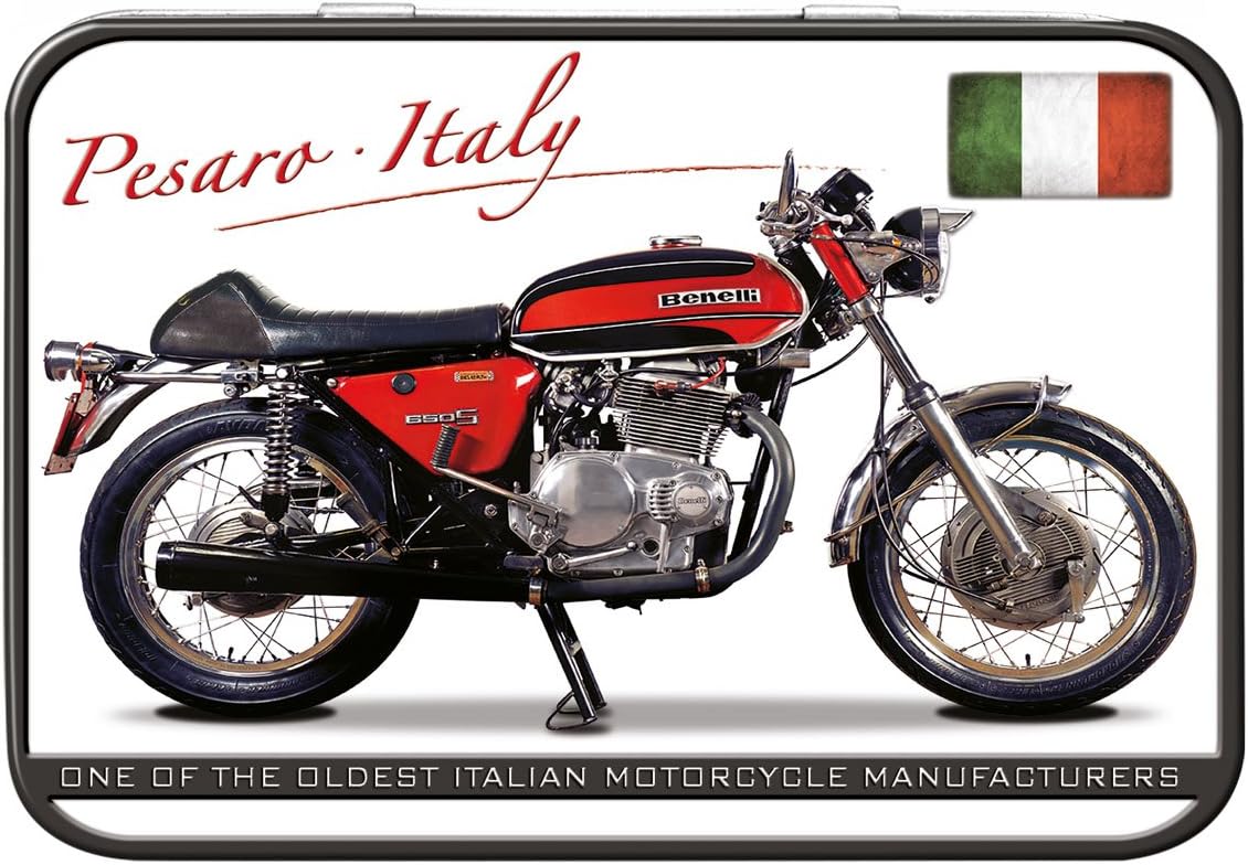 Red Hot Lemon Benelli Tornado 650 Keepsake Tin 111x80x21D mm, Metal, Black/Red, 11.1x8x2.1 cm