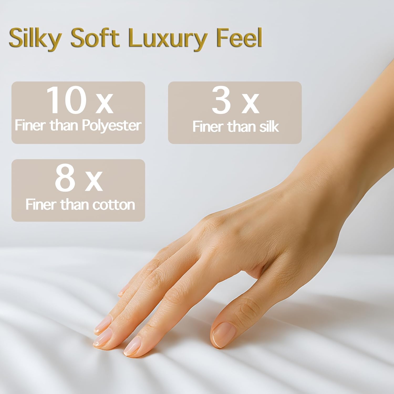 100% Viscose Derived from Bamboo Fitted Sheet Queen Size Only – 16 Inch Deep Pocket, Luxury Soft, Cooling & Breathable for Hot Sleepers ([White])