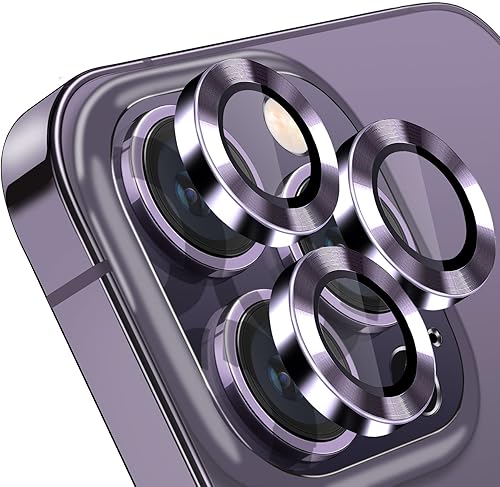 Protector de lente de cámara compatible con iPhone 14 Pro  14 Pro Max, cubierta antiarañazos, vidrio templado 9H, protector de pantalla de cámara de