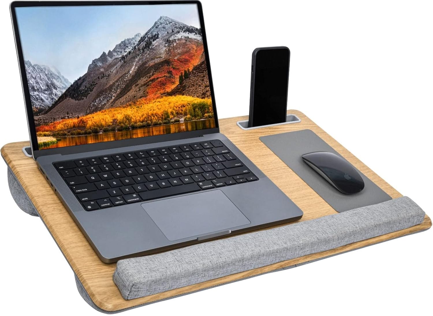 TEKLABB Home Office Lap Desk, Portable Laptop Desk with Wrist Cushion