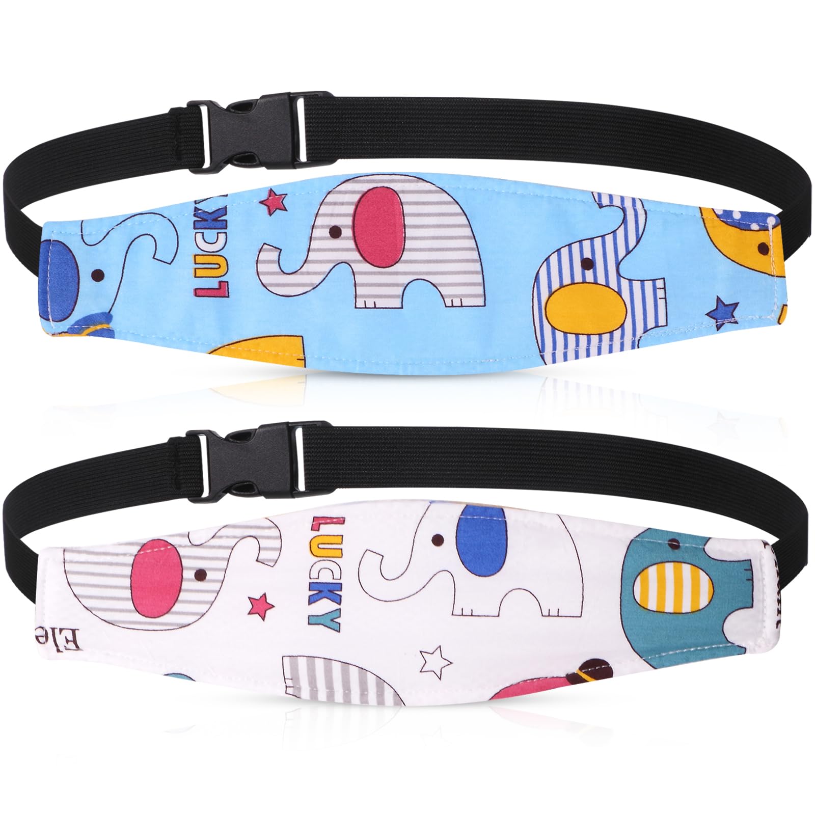HESTYA 2 Pcs Carseat Head Support Toddler, Stroller Seat Headrest for Sleeping Traveling, Neck Relief Headband Strap for Kids Children Toddler Infant(