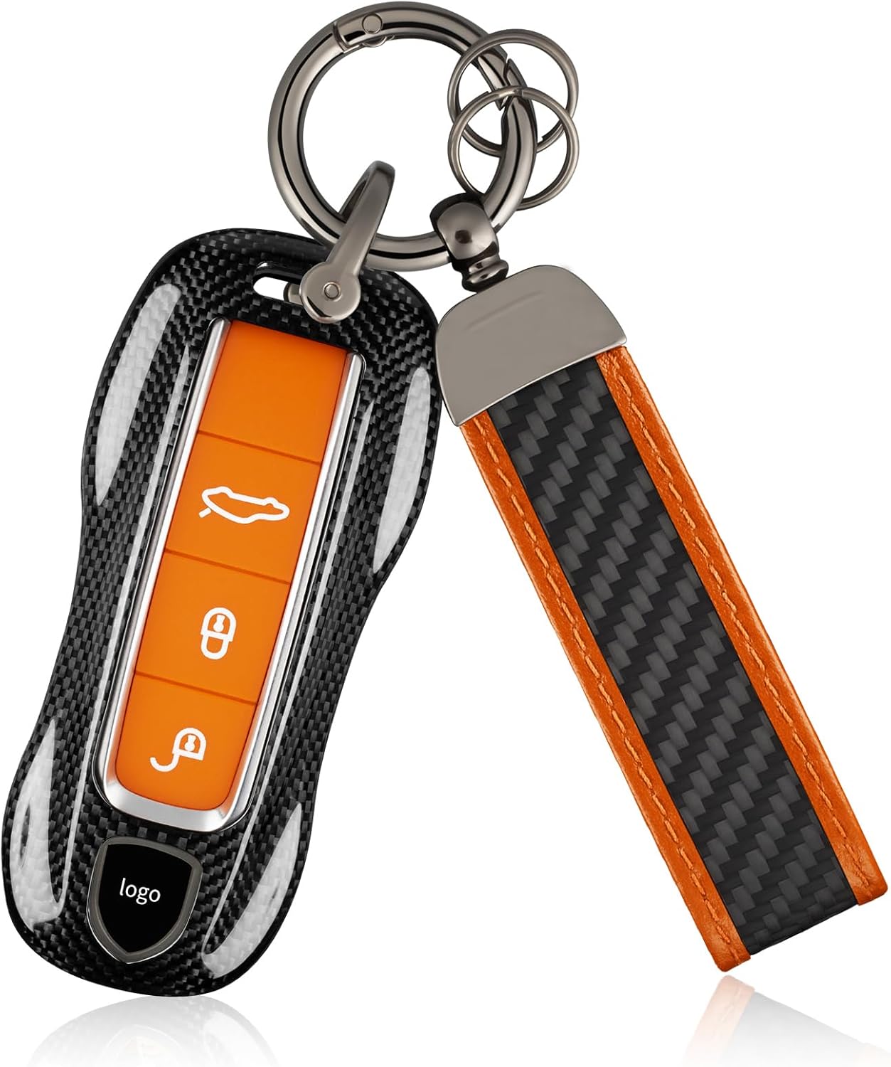 T-carbon Key Fob Cover Compatible with Porsche Cayenne Panamera 2018-2025