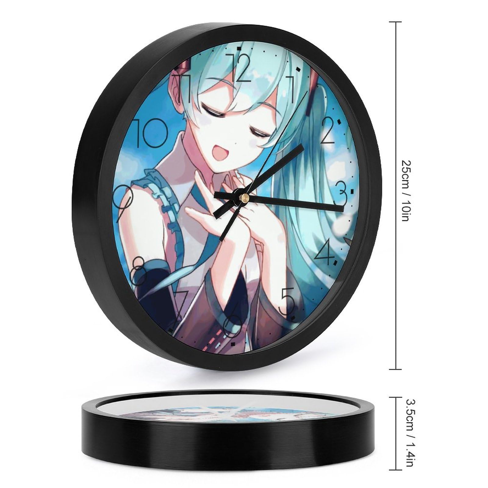 Amazon.co.jp: 初音ミク 時計 壁掛け 静音 かわいい 壁掛け時計
