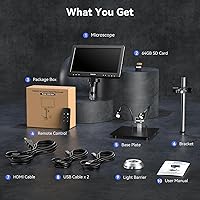 Vista 9 de TOMLOV Microscopio Digital DM9 Max: 20MP 10.1" 1500X HD IPS HDMI Microscopio Lupa de Monedas para Monedas con Errores con Pantalla, Microscopios
