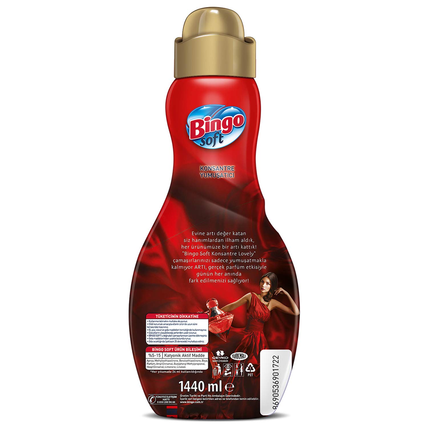 Bingo Soft Konsantre Çamaşır Yumuşatıcısı, Lovely, 1440 Ml