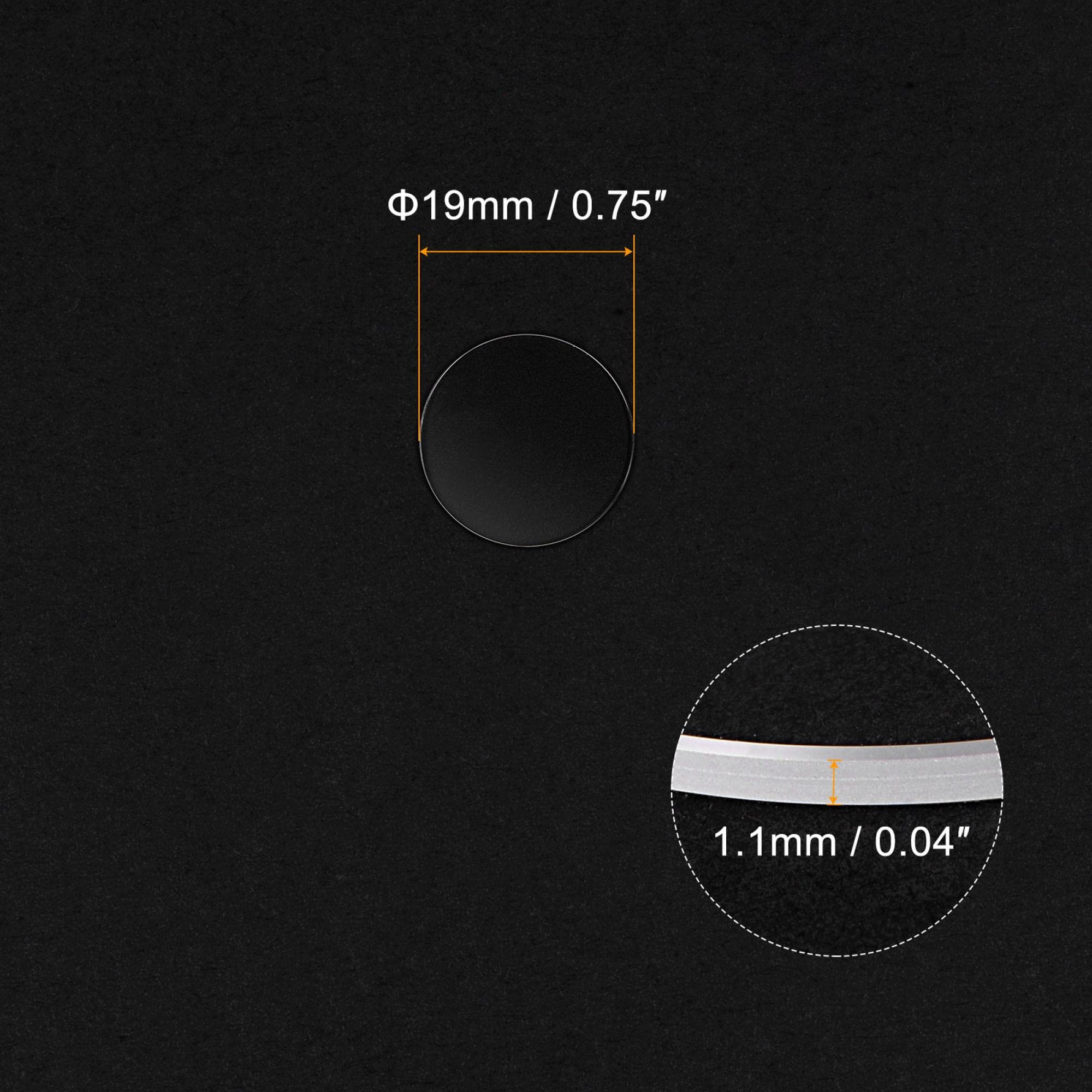 uxcell 19mm Dia. Watch Glass Sapphire Crystal Lens, Round Flat 1.1mm Thickness Replacement Parts for Watchmaker Repair Clear