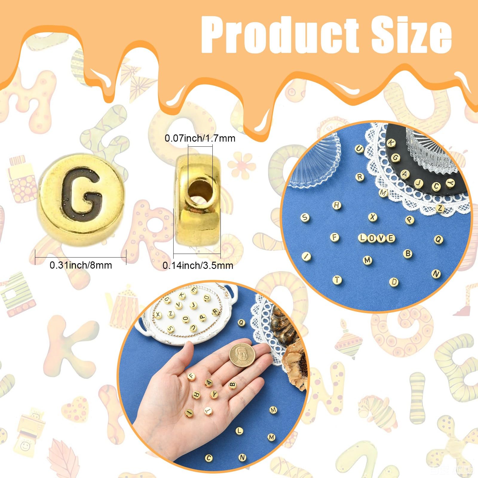 Ipotkitt Cuentas para hacer joyas, cuentas surtidas de acero inoxidable con forma de corazón para collares, pulseras, pendientes, suministros de manualidades