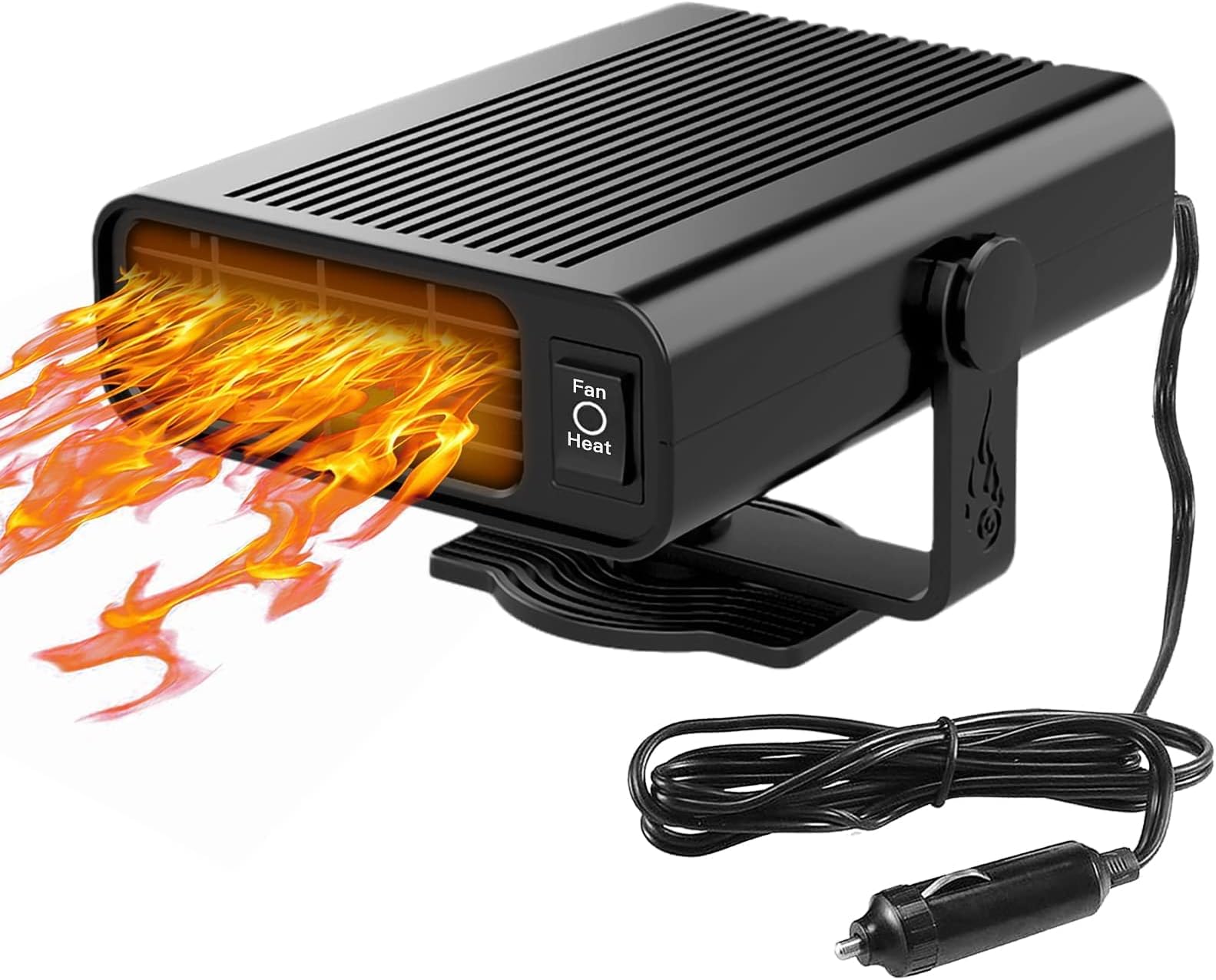 TERRIFI 12V Heater Fa Portable Car Heating Heater Fan Window Defroster Demister Air Purifier Hot, Golf Cart & Truck Heater, Camping Heater Fan, Car Heater That Plugs Into Cigarette Lighter