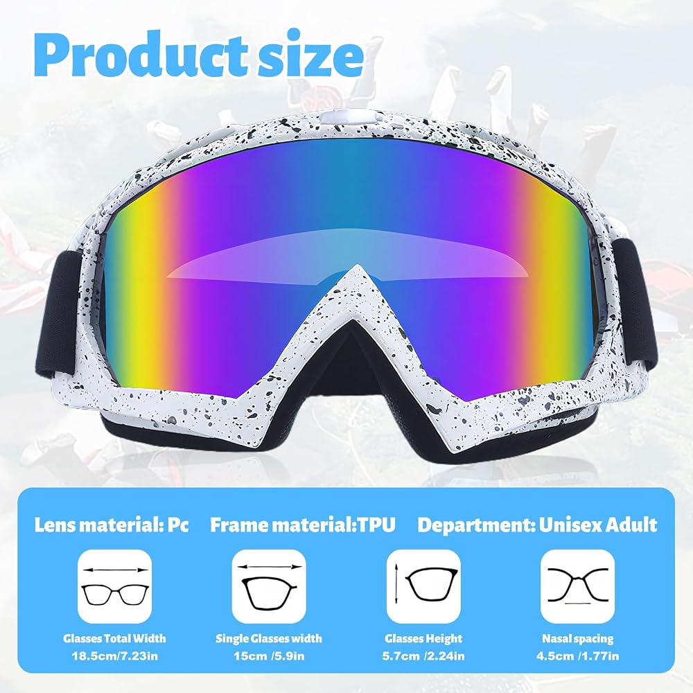 truee Moto Des Lunettes de Protection, Lunette Ski Homme Femme Anti-Uv, Lunettes Anti-Buée Uv Avec Rembourrage en Mousse, Adaptées Aux Sports de Plein Air, Ski, Motocross(Couleur truee Moto Des Lunettes de Protection, Lunette Ski Homme Femme Anti-Uv, Lunettes Anti-Buée Uv Avec Rembourrage en Mousse, Adaptées Aux Sports de Plein Air, Ski, Motocross(Couleur