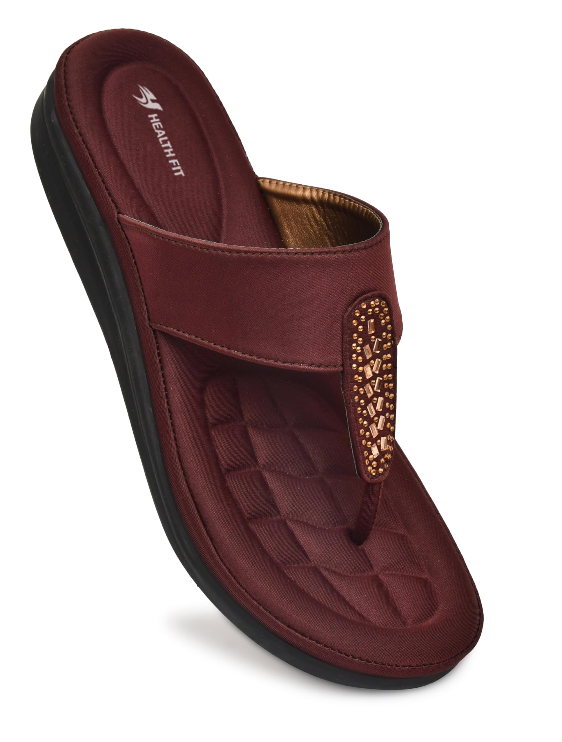 health fit EXTRA SOFT Women's Comfortable Memory Foam Doctor Slippers/Flip-Flops|Fashionable Casual & Stylish|Lightweight & Breathable|Outdoor Synthetic Casual Chappals Sandals Ladies & Girls HF23-picture-26