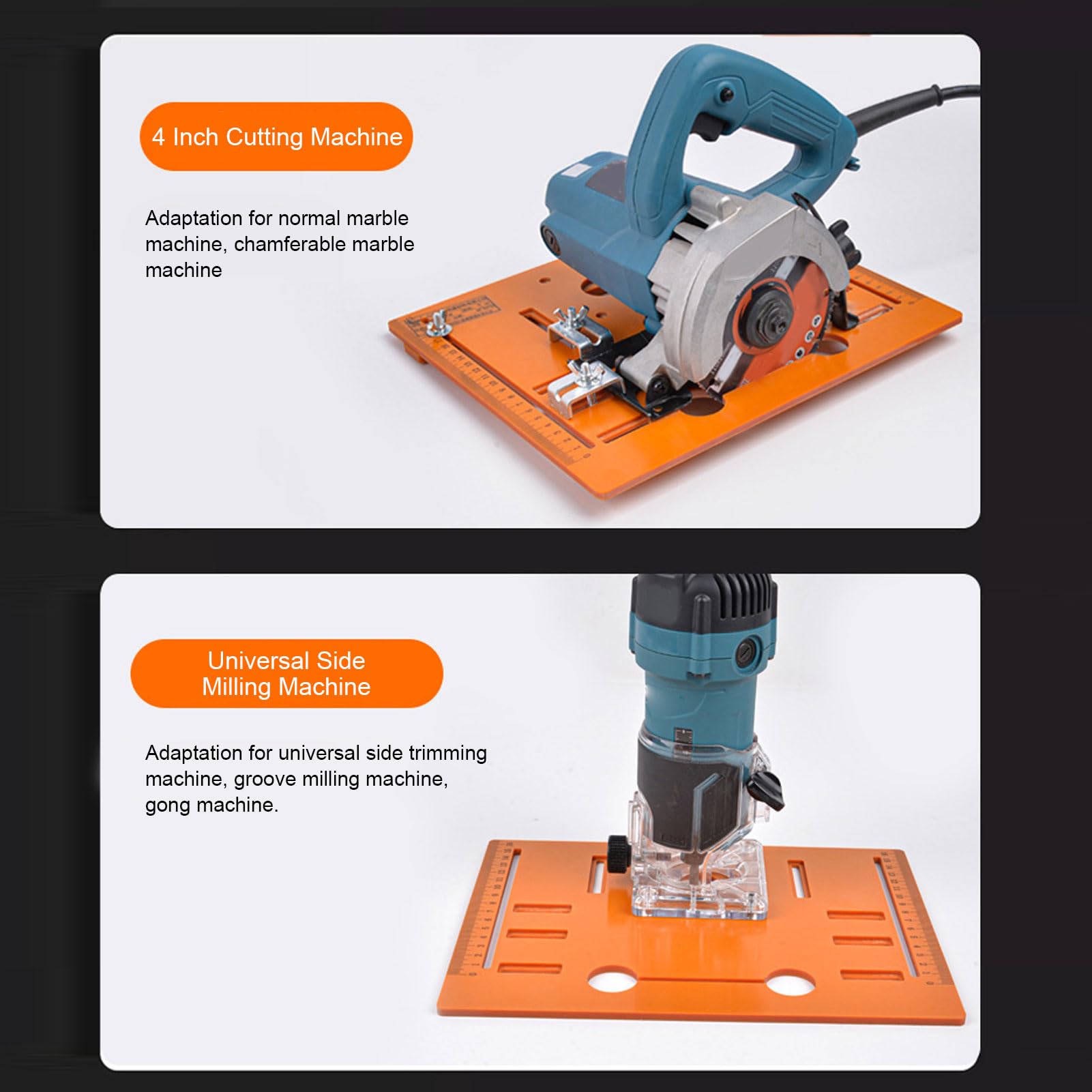 Placa base de sierra circular, placa de inserción de mesa para enrutador, placa base para carpintería, máquina cortadora, placa base portátil para diversas tareas