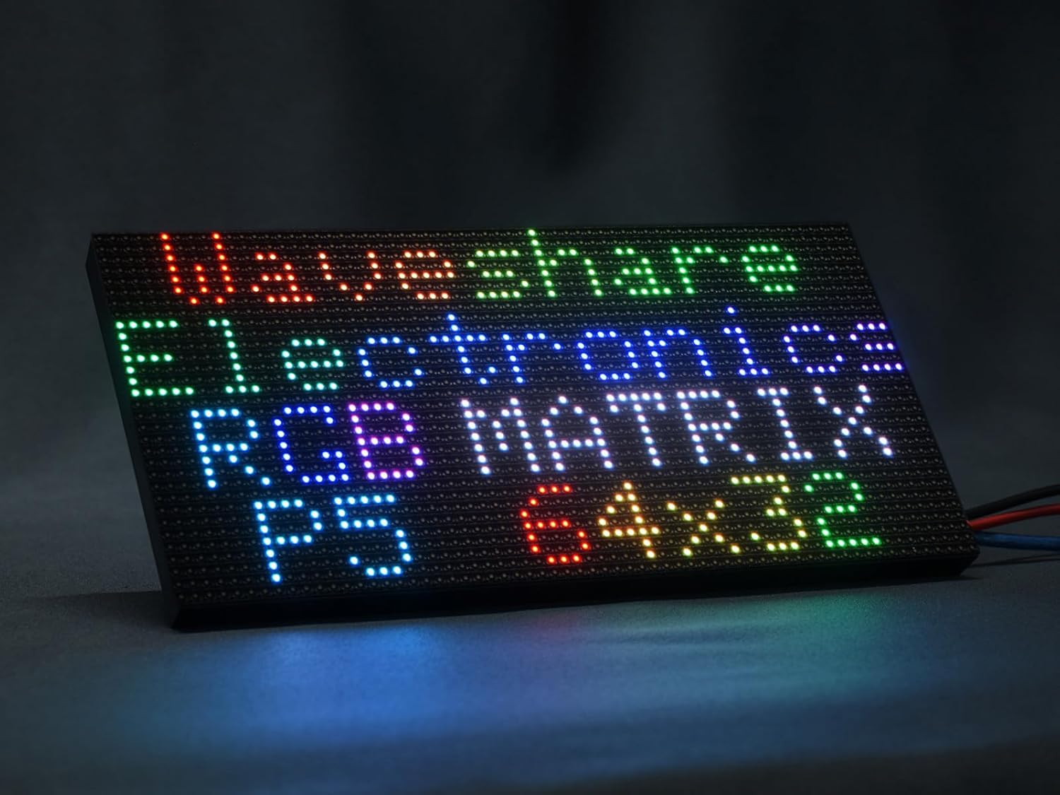 2048 RGB Full-Color LED Matrix Panel 2048 RGB LEDs 64x32 Pixels,Compatible with Raspberry Pi 5/4B/3B+/3B/Zero 2 W/Zero W/Zero/Pico/Pico W/Pico 2/Pico 2 W/ ESP32, 5mm Pitch, Adjustable Brightness