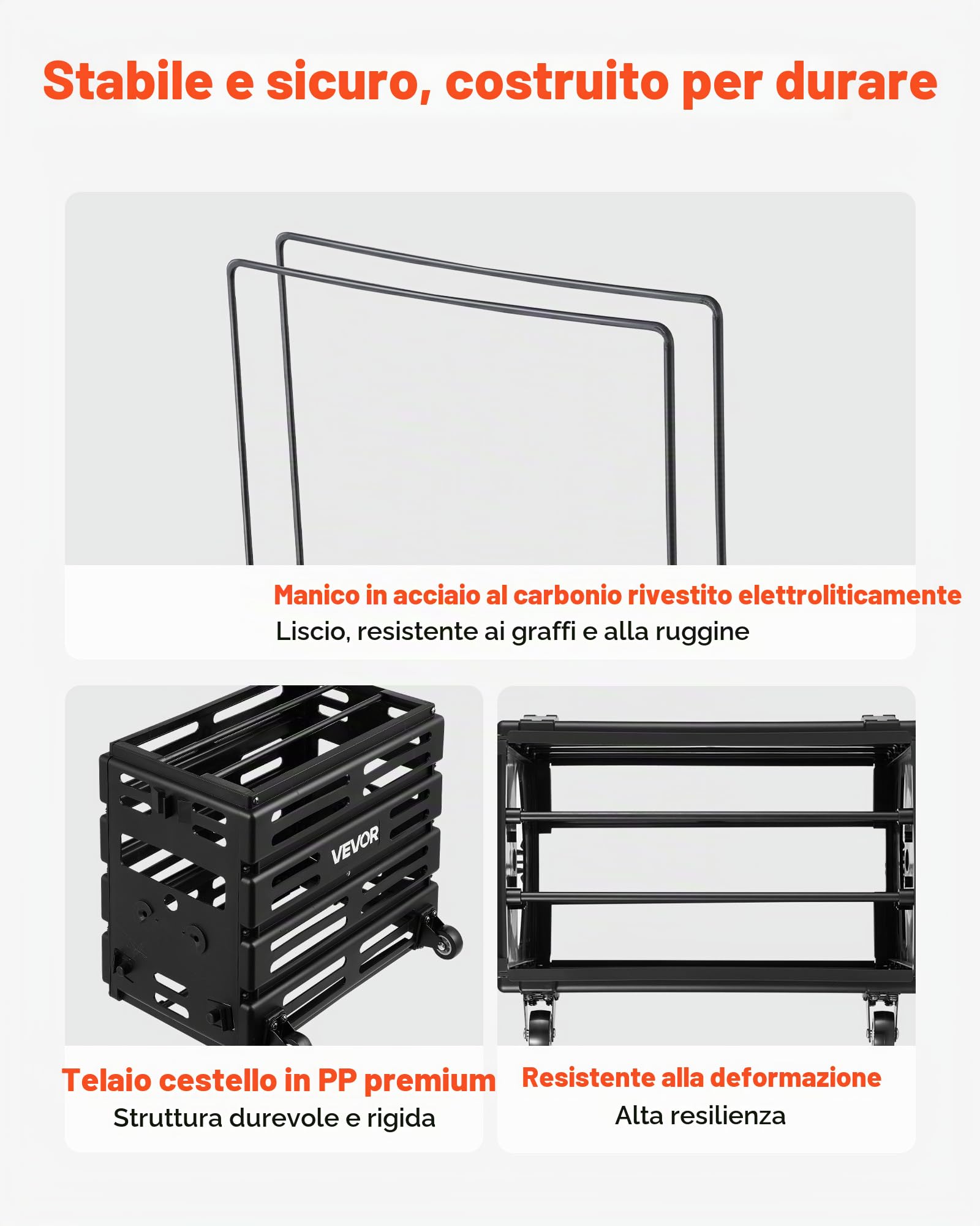 VEVOR Carrello Porta Palline da Tennis 2 in 1 con Cestello, capacità 80 Palline, con Ruote Scorrevoli e Struttura Resistente, Facile da Spostare, Contenitore Portatile per Allenamento e Pickleball