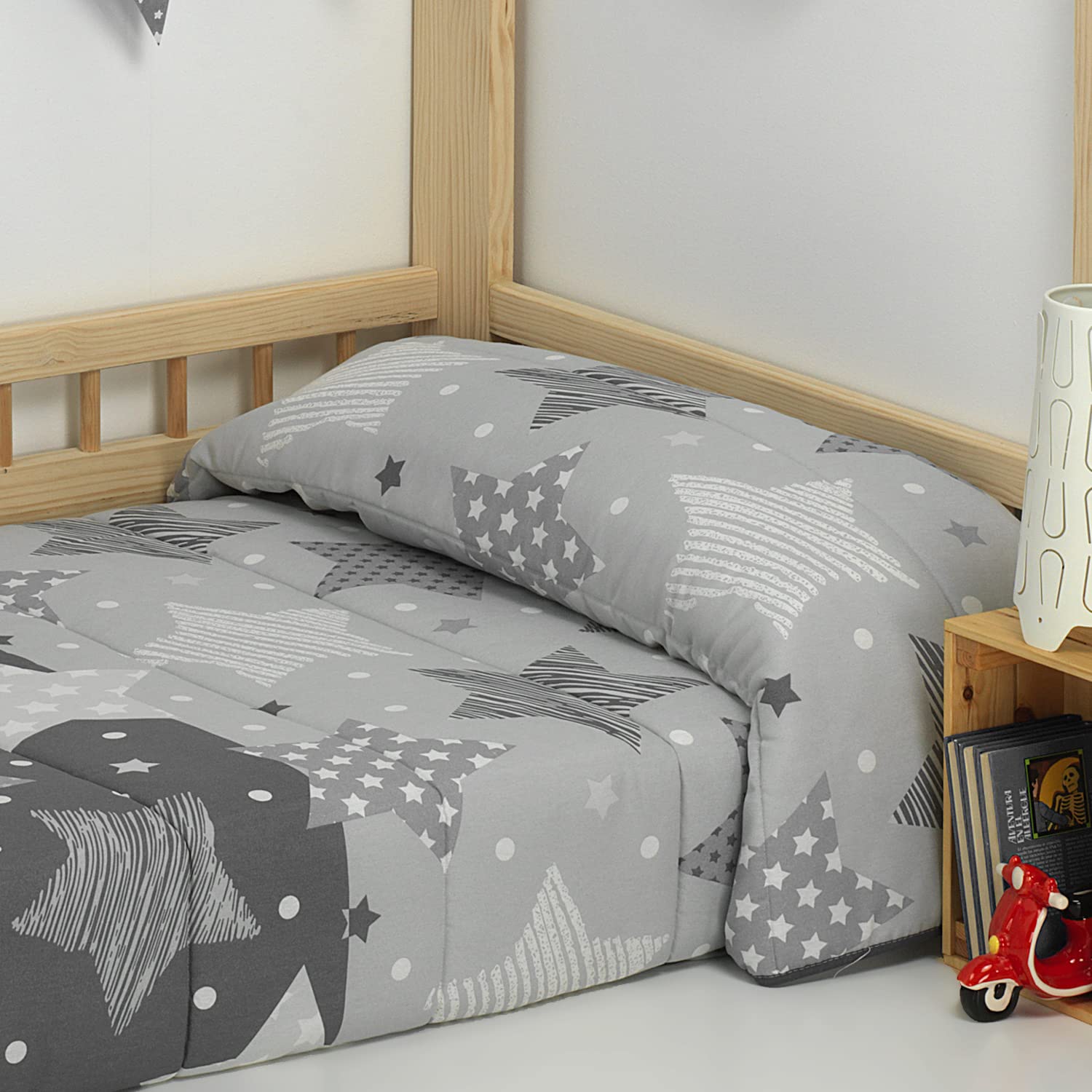 Edredón Ajustable Srats (Cama 105 cms., Gris)