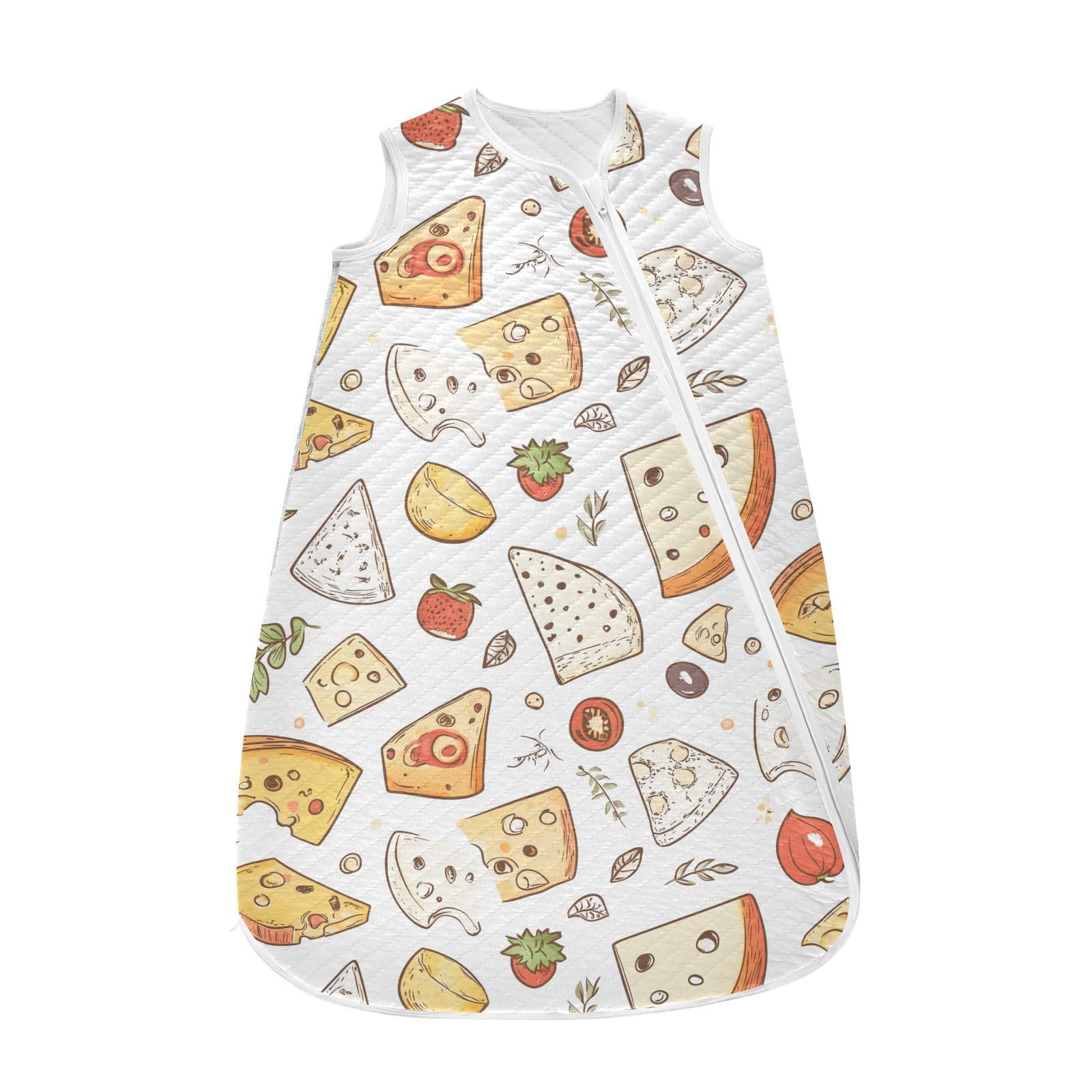 vvfelixl Funny Cheese Baby Sleeping Bag Sleep Sack,Baby Wearable Blanket Sleep Suit for 0-6 Months