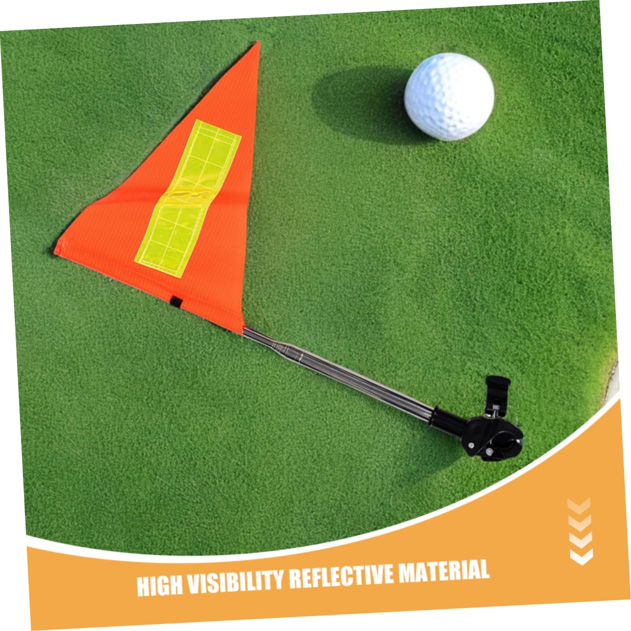 UPKOCH 2piezas Bandera De Seguridad Reflectante para Carritos De Golf Sillas De Ruedas y Bicicletas Bandera Telescópica De Seguridad
