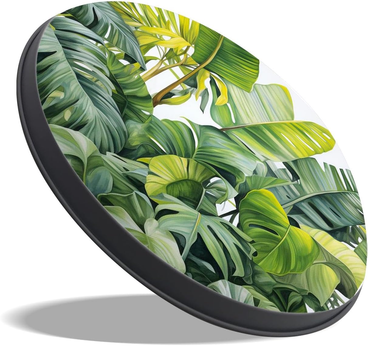 Tropical Palm Plants Flowers Art Set of 4 Stove Burner Covers - Premium Round Electric Stove Range Protectors,8 IN & 10 IN