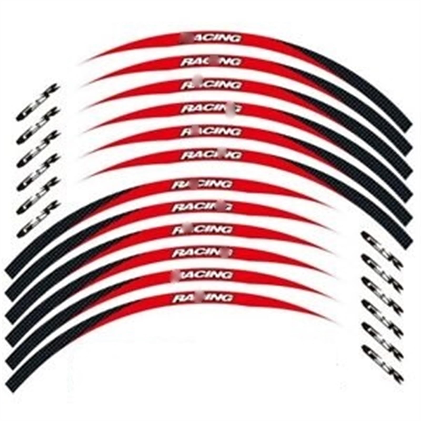 Applique for S&uzuki for GSR400 GSR600 GSR750 GSR 400 600 750 17inch Wheel Hub Motorcycle Stickers Rim Decal Reflective Stripe Set(A3)