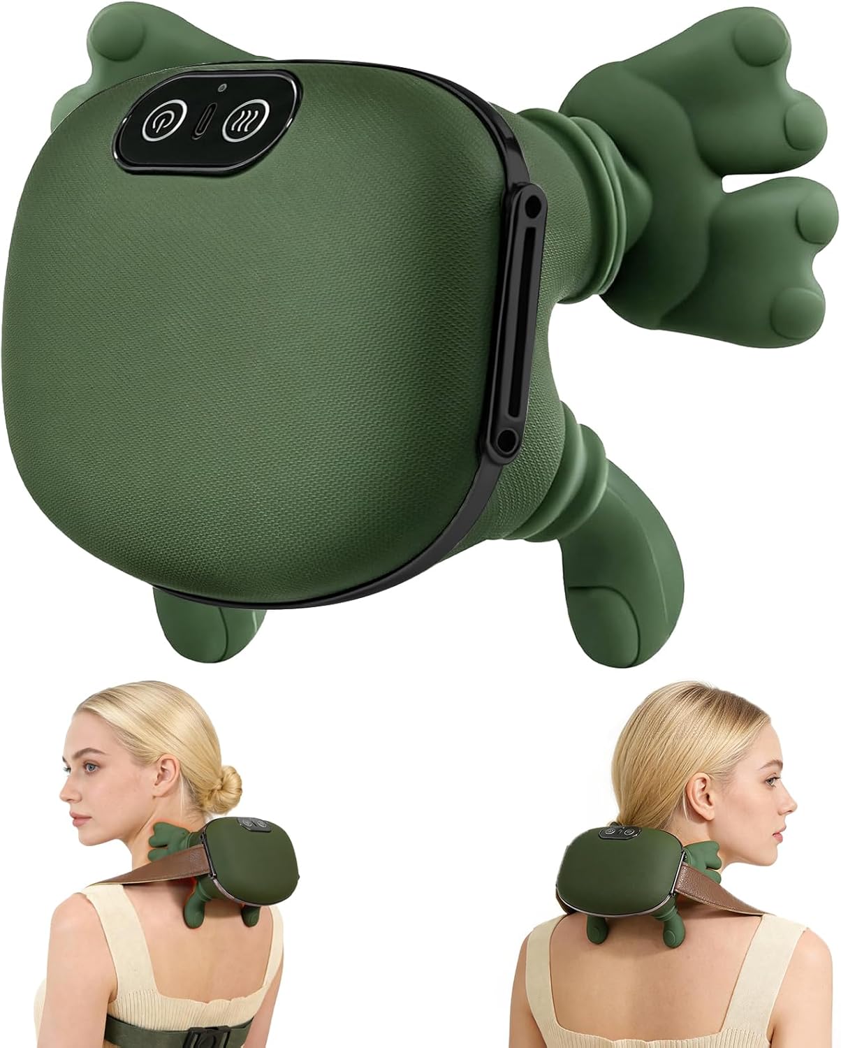 Neck and Shoulder Massager with Heat for Pain Relief, Cordless Neck and Back Massager for Muscle tension Relief, Shiatsu 4D Kneading Heated Shoulder Massager Simulates a Real Palm Massage Deep Tissue