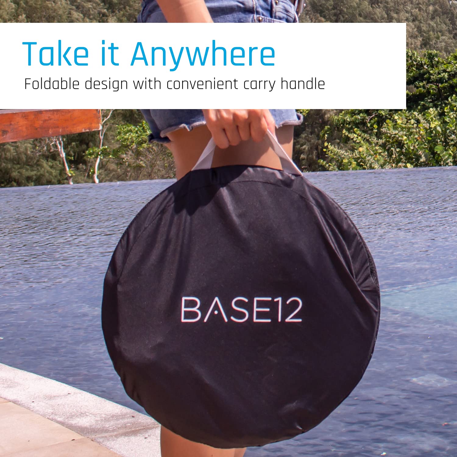BASE12 Parasol para portátil al aire libre, plegable y portátil, protector de pantalla antirreflejos para portátiles, tabletas y teléfonos inteligentes