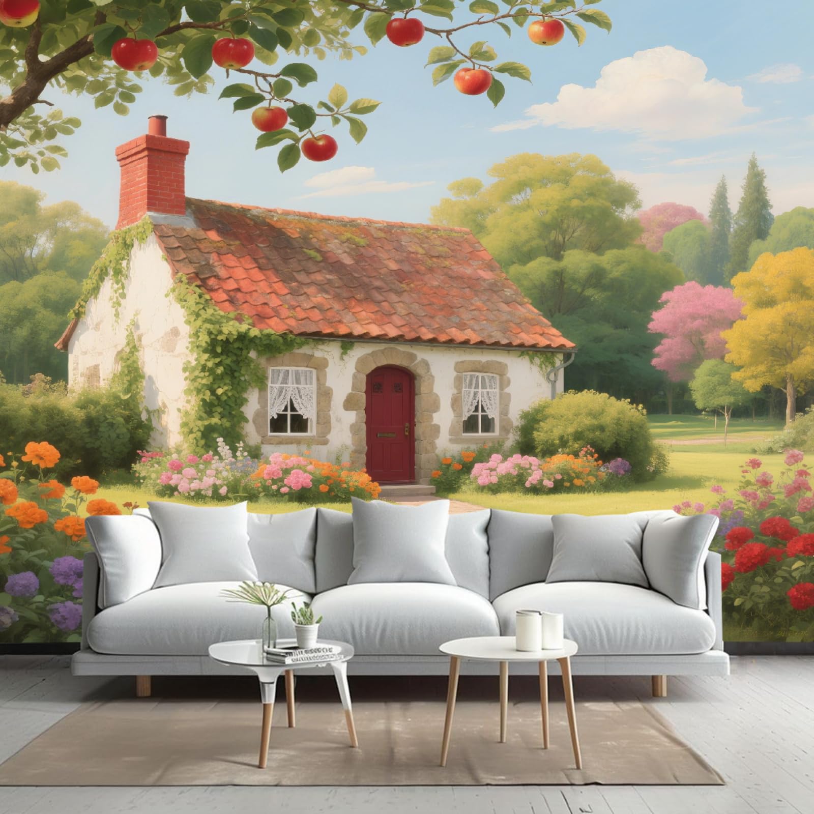 Papier peint paysage naturel de printemps décoration d'intérieur XXL