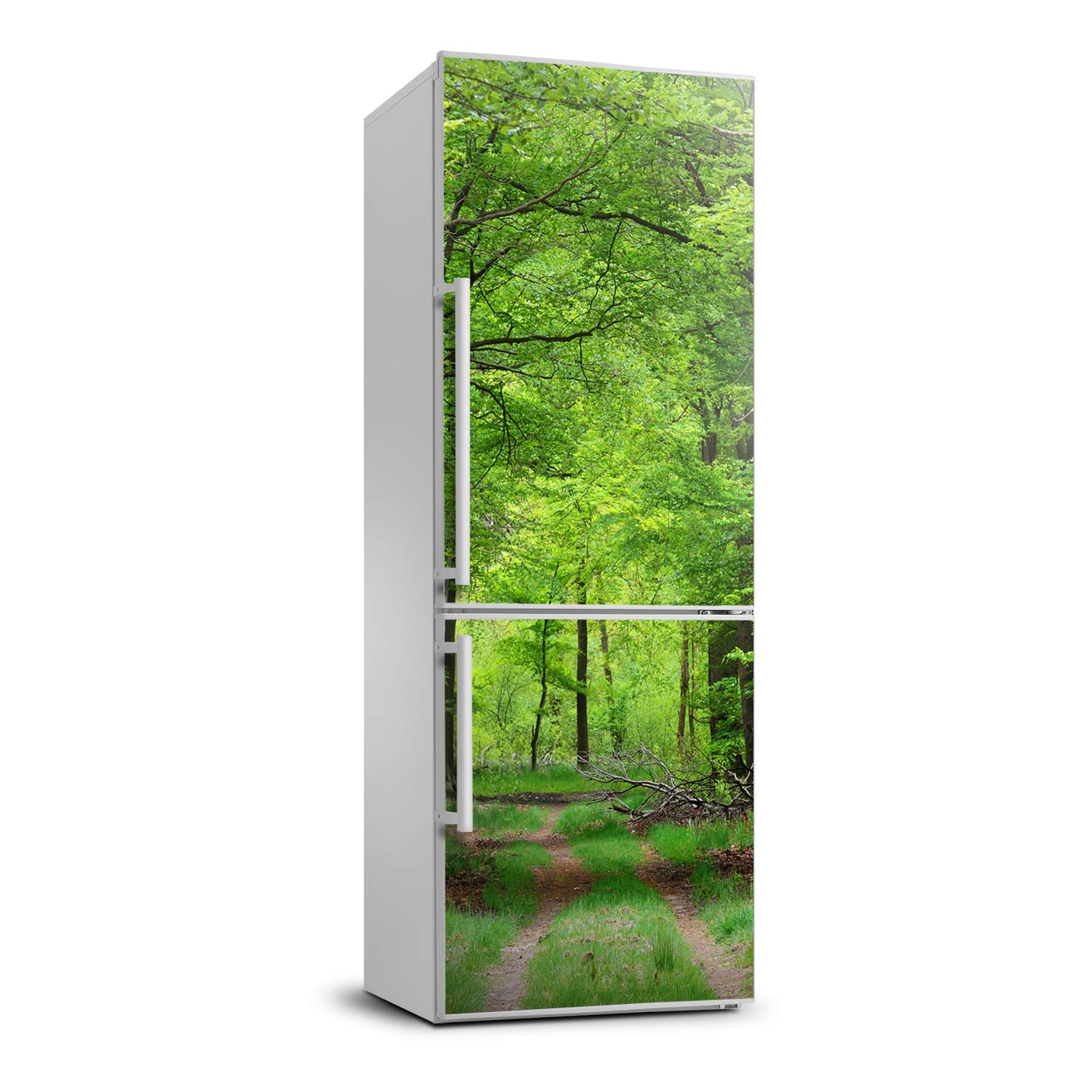 Cubierta del refrigerador 60x180 cm pegatina de pared bosque verde
