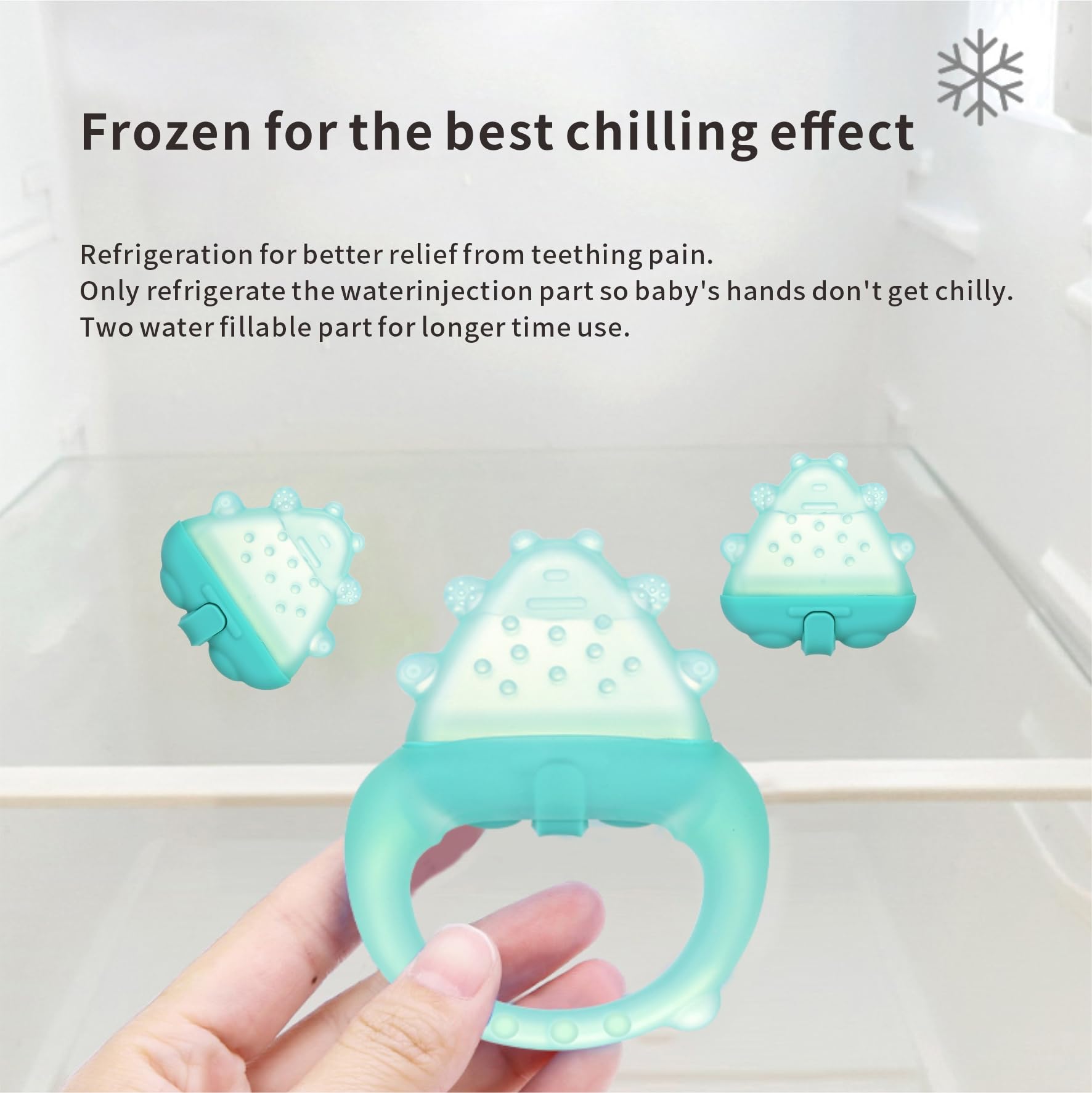 Freezable Baby Teether Toys,Water Fillable Baby Teething Relief,Chill Teether for Babies 0-3-6-12-24 Months - Image 2