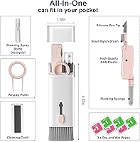 Vista 5 de anngrowy Kit de limpieza para auriculares Airpod Bluetooth, auriculares Airpods 2 Pro 2023 limpiador de teclado, kit de limpieza electrónica