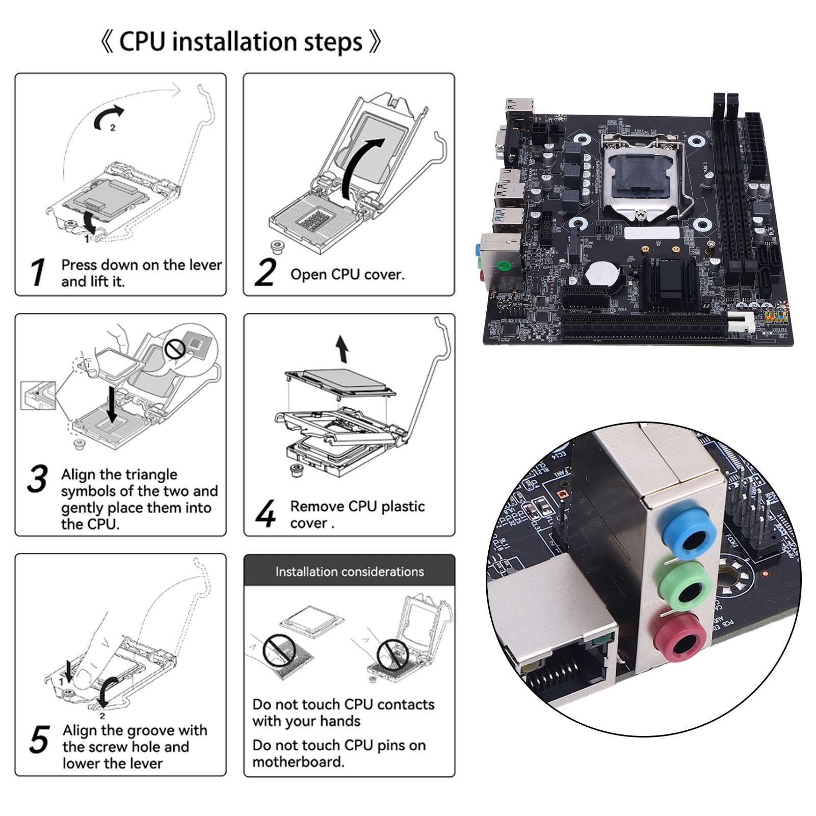 Scheda Madre da Gioco H81, Scheda Madre PC LGA 1150 ATX, Memoria DDR3 2x8GB M.2 NVME, NGFF SATA 3.0 6GB/S Pci E