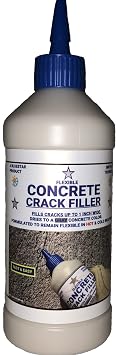 Bluestar Flexible Concrete Crack Filler Gray, DIY - No Special Tools Needed, Fill Cracks in Concrete Driveways, Sidewalks, Patios, Garage and Basement Floors. 16 fl. oz. Bottle.