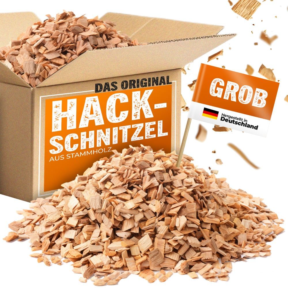 Hackschnitzel universal/gesiebt - 110 Liter (2X 55L) - Holzhackschnitzel zum Heizen sowie für Gartenprojekte & als Fallschutz Hackschnitzel - 100% Natur Holzhackschnitzel aus Stammholz