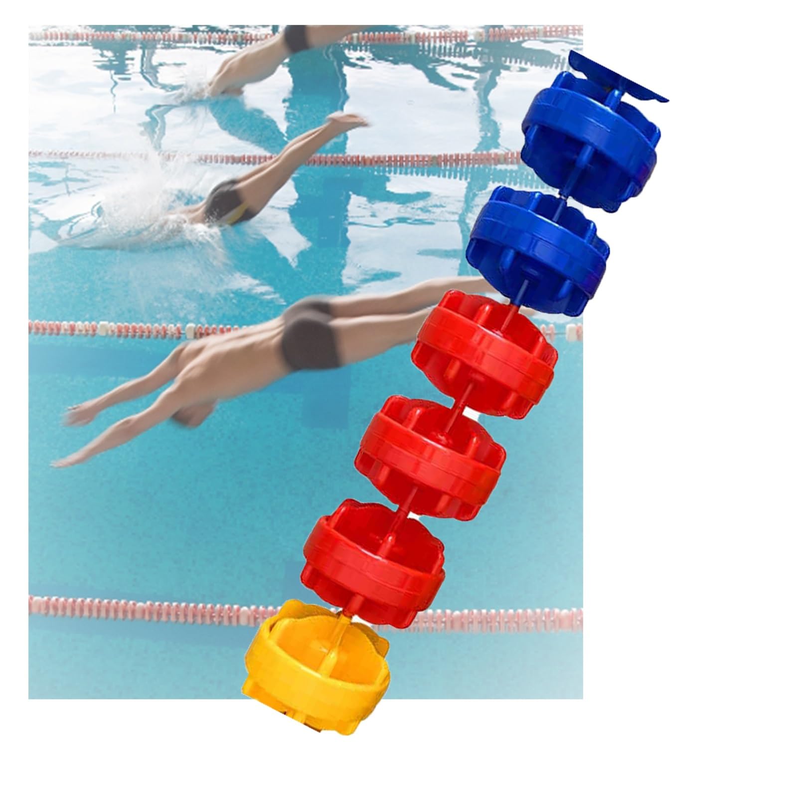 Flotteurs en nylon de 100 cm pour piscine étang et plage avec barrière de sécurité