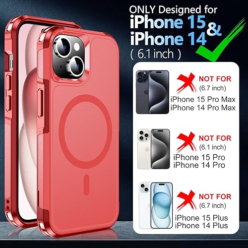 Miniatura 6 de MOZOTER Funda diseñada para i 1 Pro con magnético, rojo