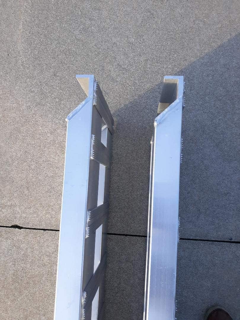 Broozer Set of 2. 92 in Long x 14in Wide x 2 1/4 Thick Aluminum Ramps for Car ATV Truck Trailer Ramps 2 RAMPs = 5800lb Capacity 92'' Long (92) Br Premium Material, Silver (BR - 92-6)