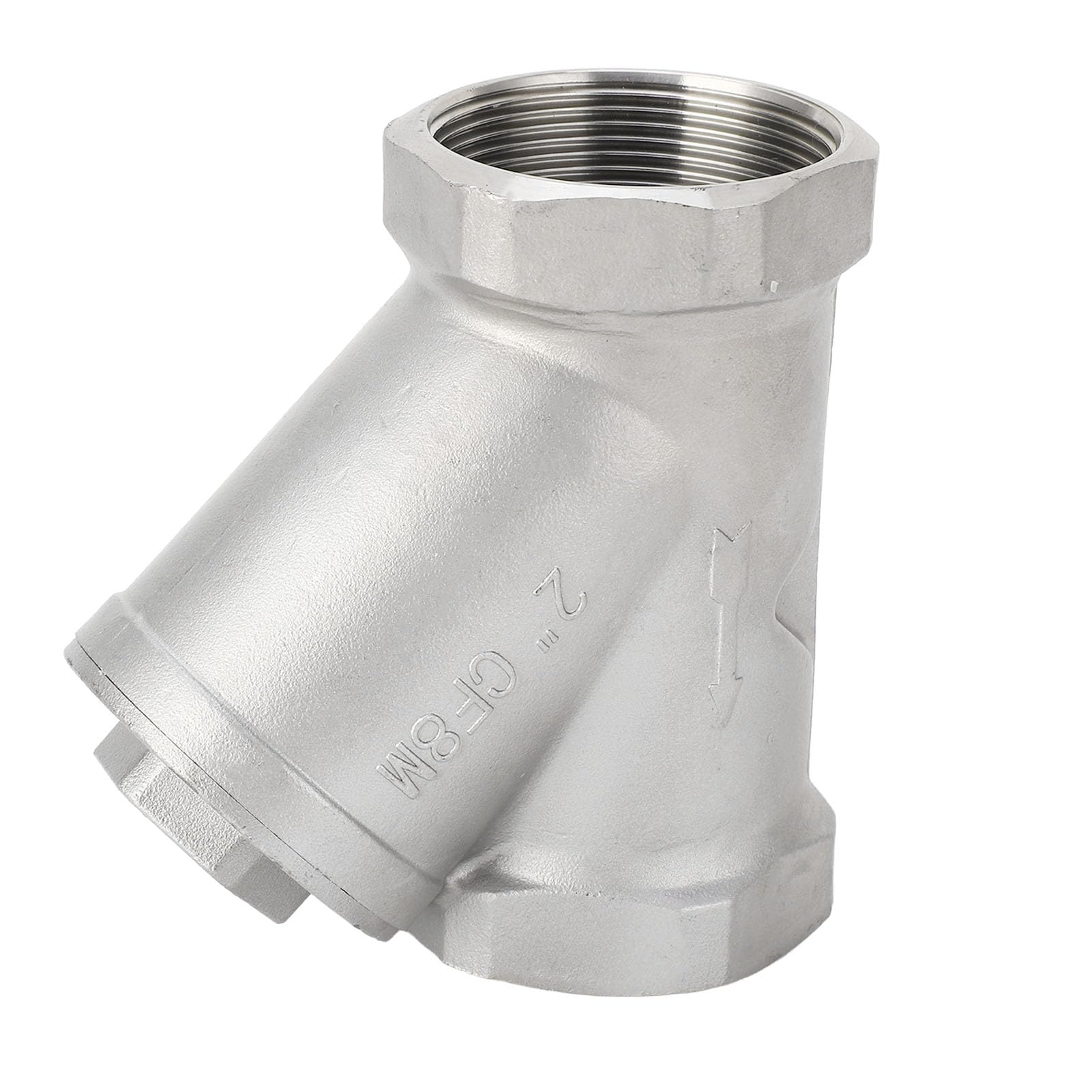 Tissting Y Sieb Wasserfilter 2 Zoll DN50 Innengewinde, 304 Edelstahl Y Filter, Waschbarer Filterventil für Wasser Öl Gas Trennung Industriefilter Sanitärfilter
