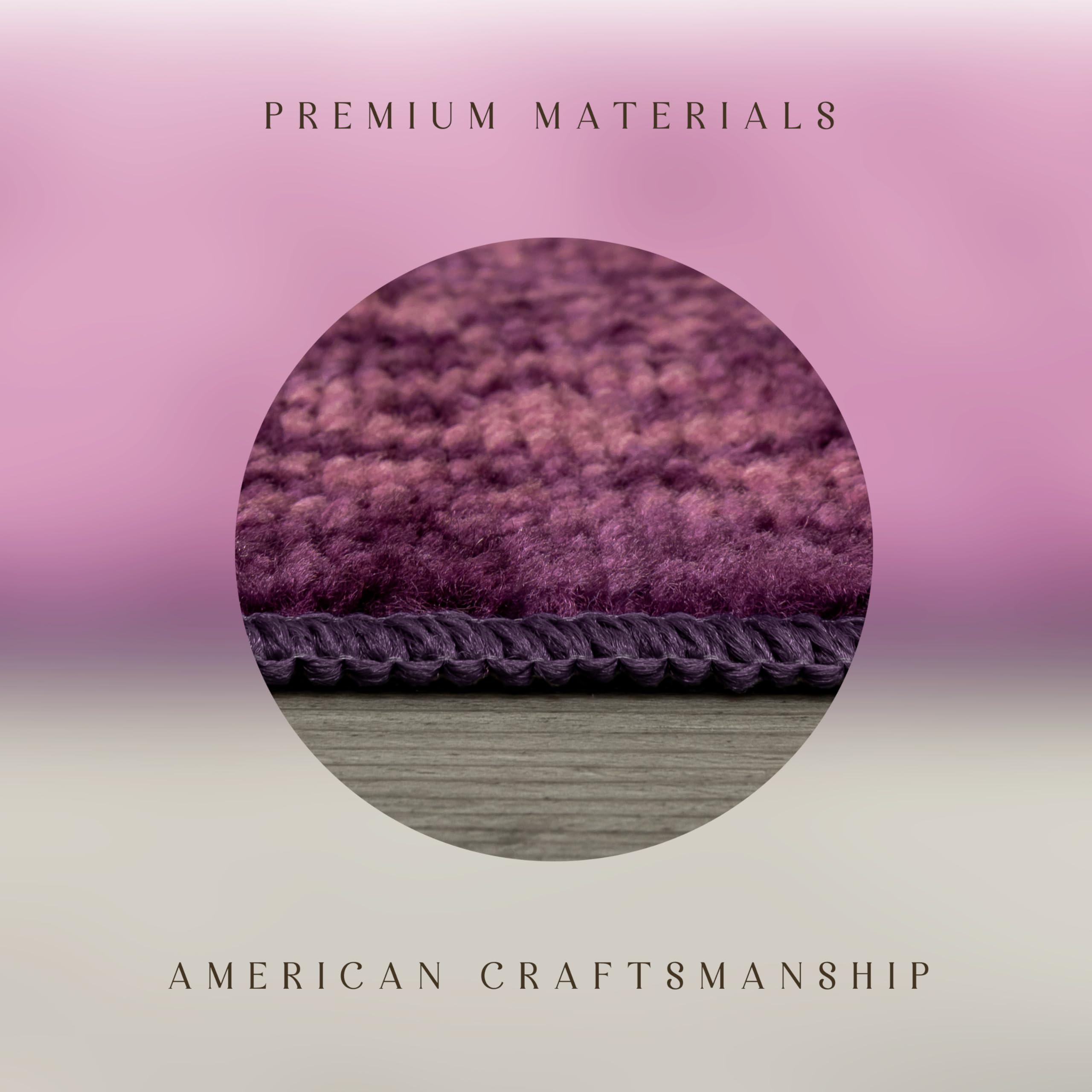 Maples Rugs Pelham Vintage Medallion Area Rugs - Made in USA - Low Pile, Non Slip, Pet-Friendly Mat for Bedroom, Office, Living & Dining Room, 5' x 7', Wineberry: Wineberry 3'4" x 5' (Rectangular)