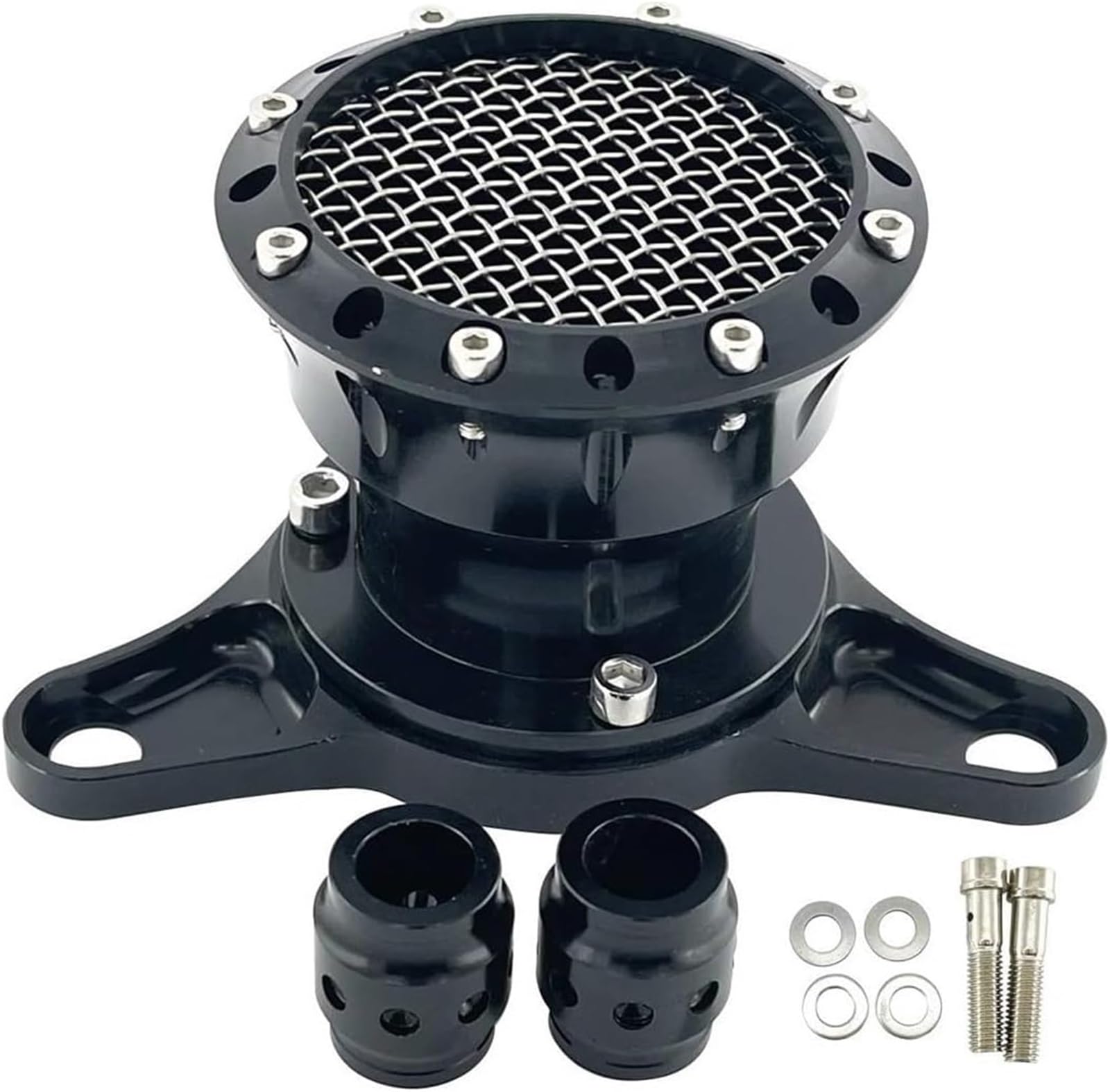 Generico Carburador Motosierra jardín Piezas de Motor Carburador para Harley Motocicleta Retro Filtro de Aire Limpiador Carburador(Negro)