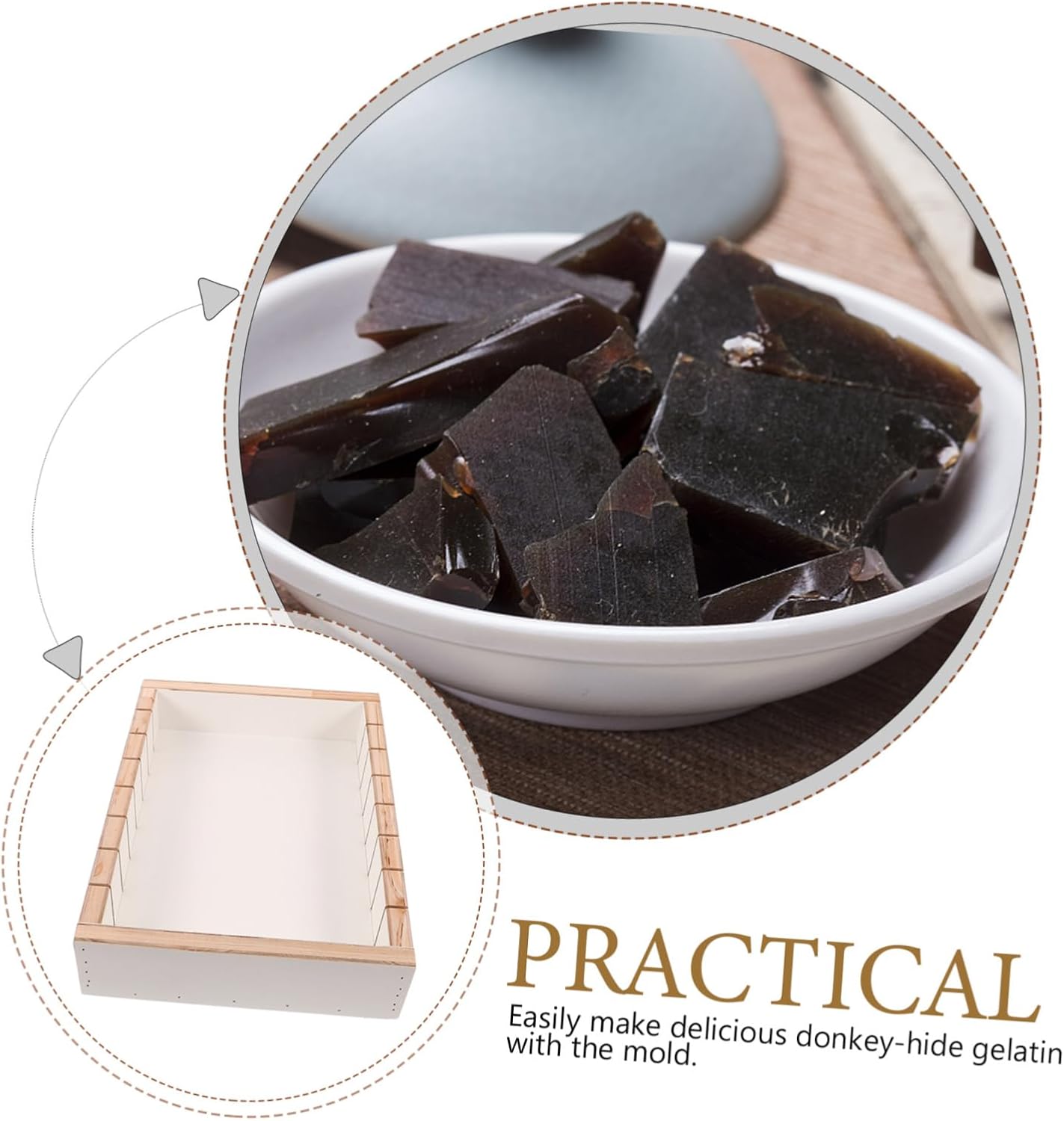 LIFKOME Homemade Nougat Press Maker Efficient Donkey-hide Gelatin Mold for Cooling and Shaping Solid Design for Family Treats Mould Tool