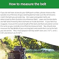 Vista 8 de Cinturón de cubierta de 1/2" X146 1/4" para 42 pulgadas 48 pulgadas X300, X304, X310, X320, X340, X360, Z245, M154621