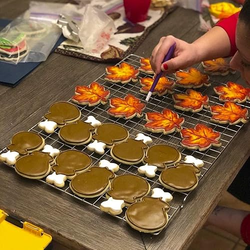 Miniatura 4 de Juego de 3 cortadores de galletas grandes de pavo para fiesta de Acción de Gracias, pavos de 3.4 a 4 pulgadas, patas de pollo con instrucciones de