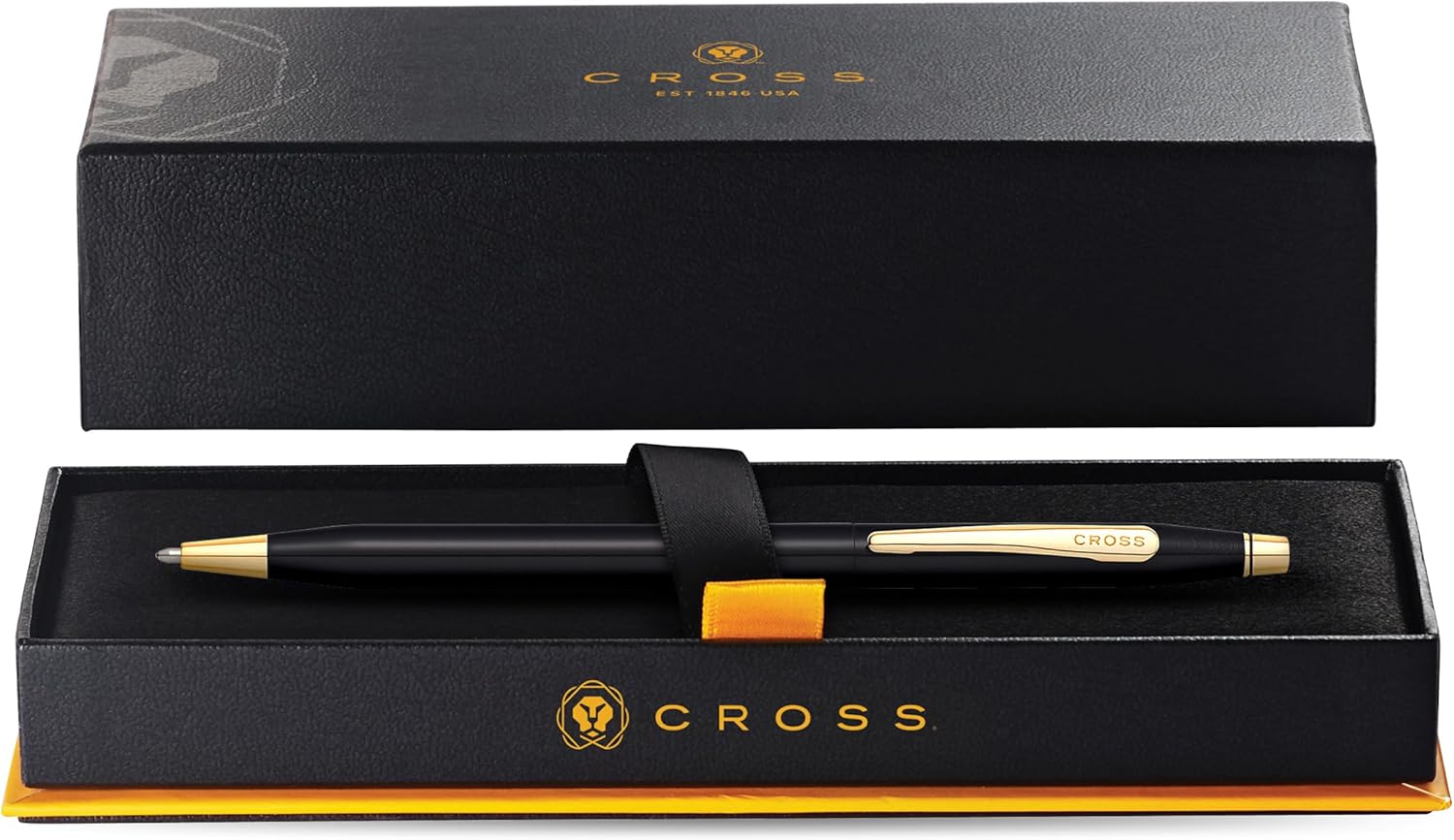 Cross Limited Collection Classic Century Pearlescent Black PVD Barrel and Gold Appointments Ballpoint Pen