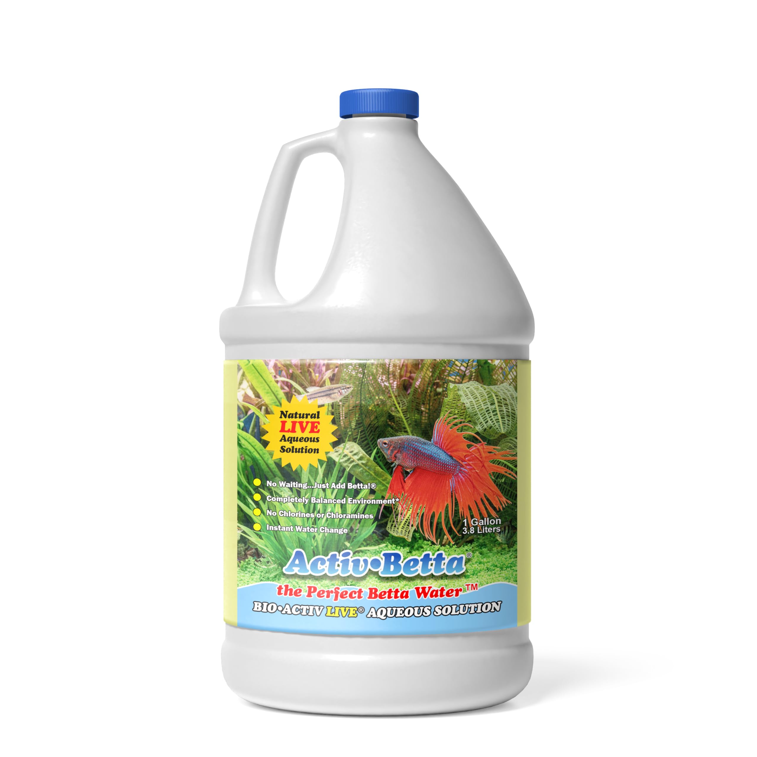 Activ Beta by Natures Ocean, Instant Water for Betta and All Fresh Water Fish- BIO ACTIV Live AQUEOUS Solution- 1 Gallon
